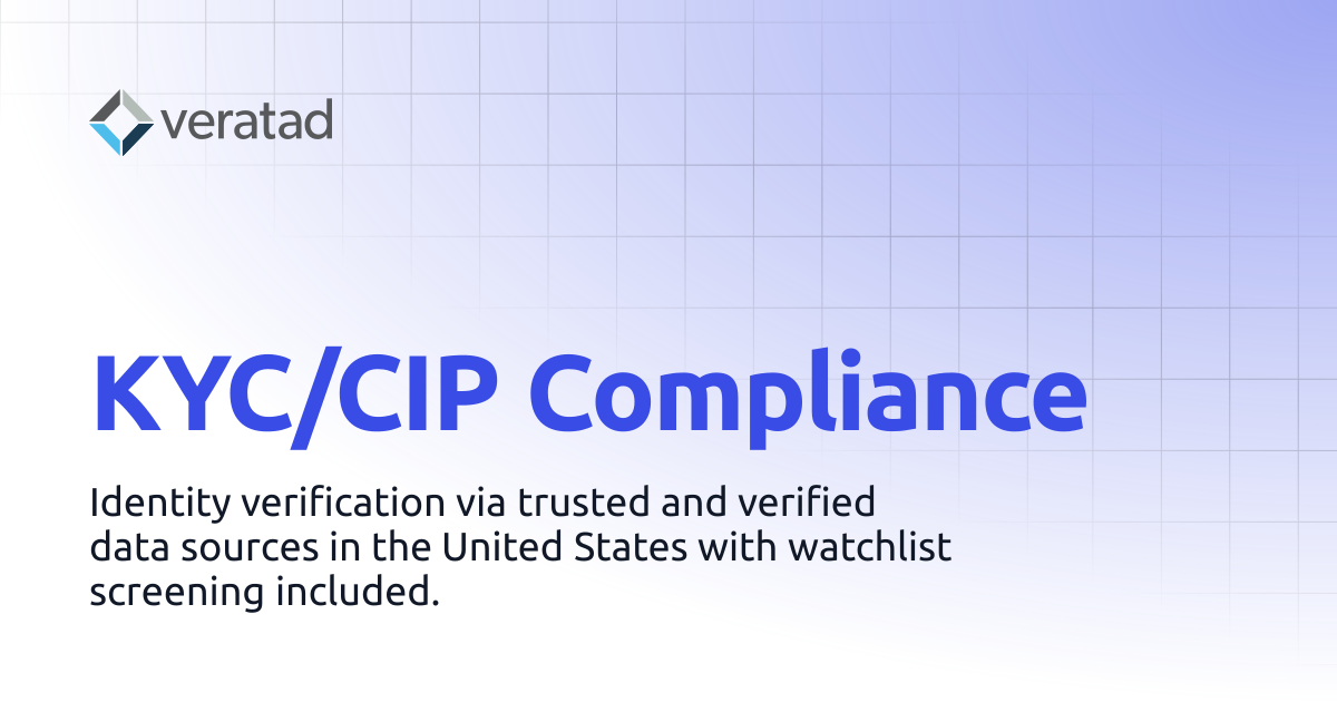 KYC/CIP Compliance | Veratad